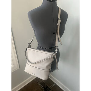 NWT Rebecca Minkoff White Leather Crossbody Bag Chain Strap
